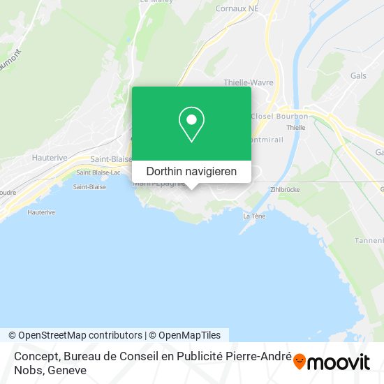 Concept, Bureau de Conseil en Publicité Pierre-André Nobs Karte