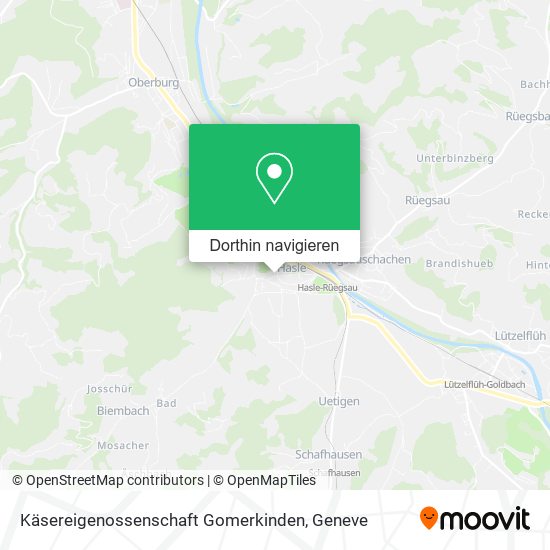 Käsereigenossenschaft Gomerkinden Karte