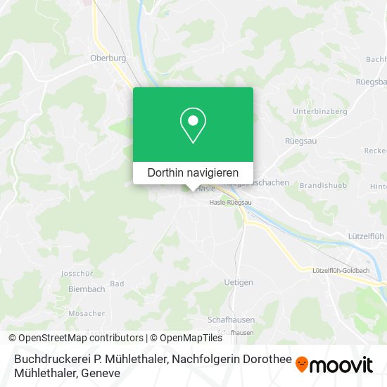 Buchdruckerei P. Mühlethaler, Nachfolgerin Dorothee Mühlethaler Karte