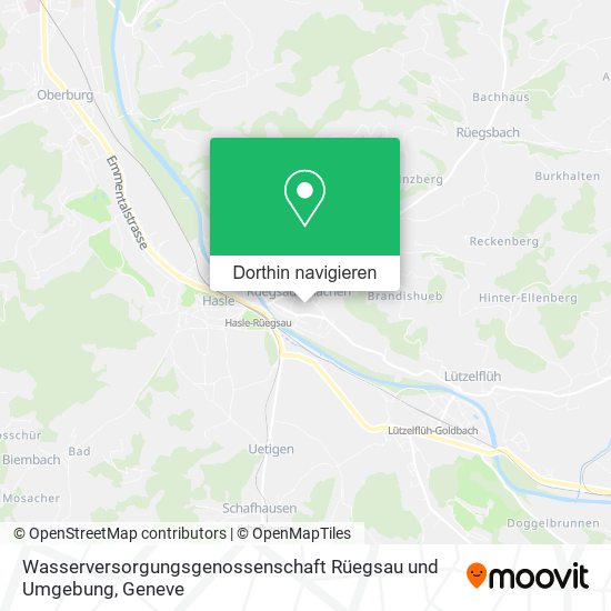 Wasserversorgungsgenossenschaft Rüegsau und Umgebung Karte