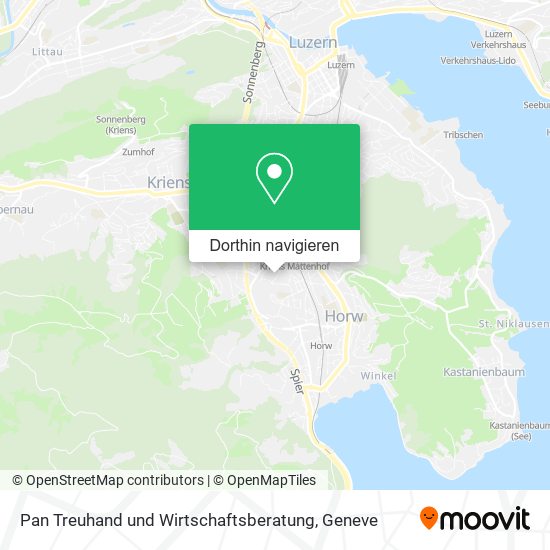 Pan Treuhand und Wirtschaftsberatung Karte
