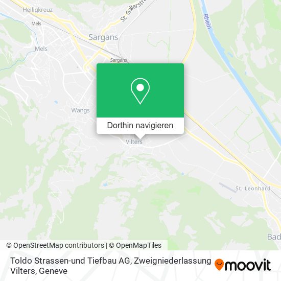 Toldo Strassen-und Tiefbau AG, Zweigniederlassung Vilters Karte
