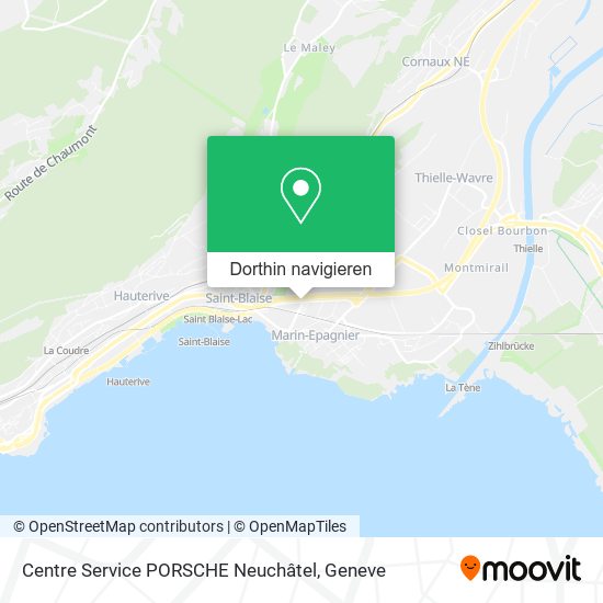 Centre Service PORSCHE Neuchâtel Karte