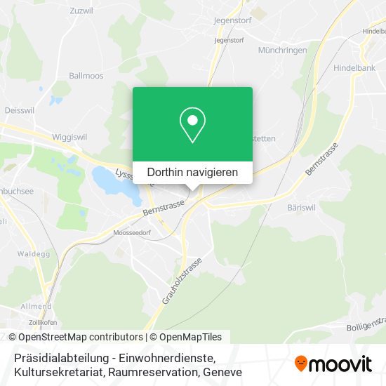 Präsidialabteilung - Einwohnerdienste, Kultursekretariat, Raumreservation Karte