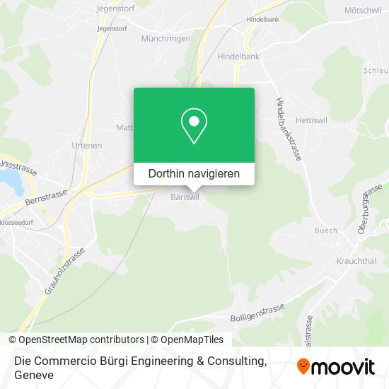 Die Commercio Bürgi Engineering & Consulting Karte
