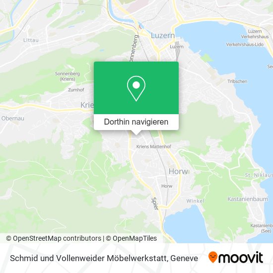 Schmid und Vollenweider Möbelwerkstatt Karte