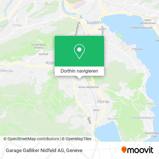 Garage Galliker Nidfeld AG Karte