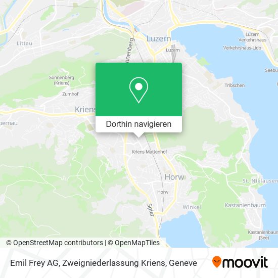 Emil Frey AG, Zweigniederlassung Kriens Karte