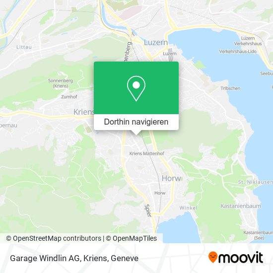 Garage Windlin AG, Kriens Karte