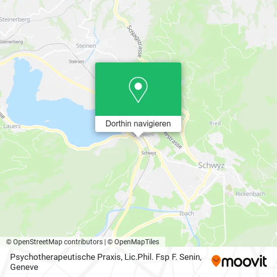 Psychotherapeutische Praxis, Lic.Phil. Fsp F. Senin Karte