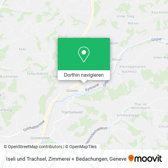 Iseli und Trachsel, Zimmerei + Bedachungen Karte