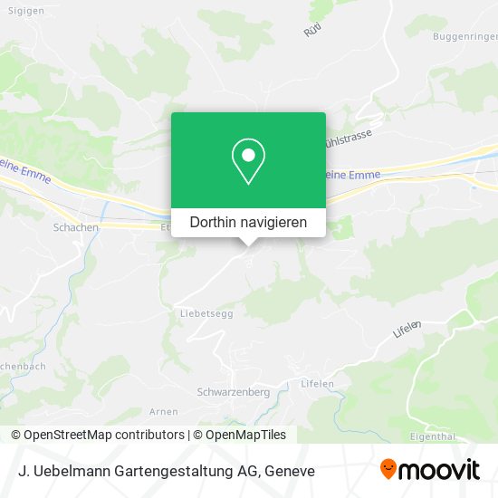 J. Uebelmann Gartengestaltung AG Karte