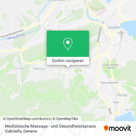 Medizinische Massage - und Gesundheistspraxis Gabriella Karte