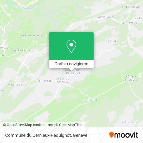 Commune du Cernieux-Péquignot Karte