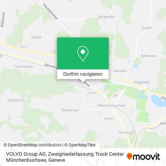 VOLVO Group AG, Zweigniederlassung Truck Center Münchenbuchsee Karte