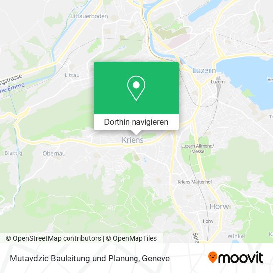 Mutavdzic Bauleitung und Planung Karte