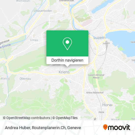 Andrea Huber, Routenplanerin.Ch Karte
