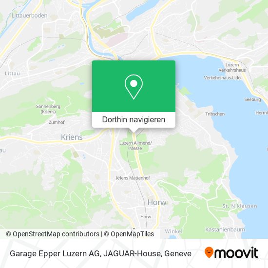 Garage Epper Luzern AG, JAGUAR-House Karte