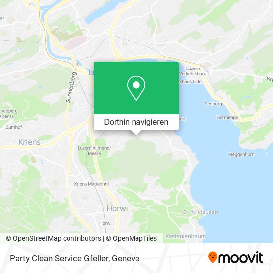 Party Clean Service Gfeller Karte