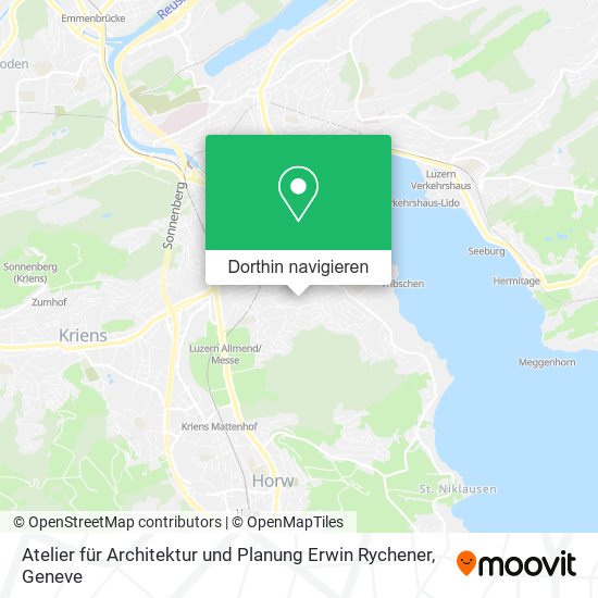 Atelier für Architektur und Planung Erwin Rychener Karte