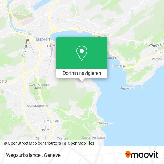 Wegzurbalance. Karte