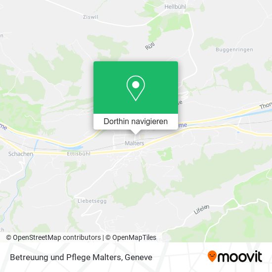 Betreuung und Pflege Malters Karte