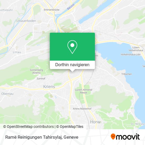 Ramë Reinigungen Tahirsylaj Karte