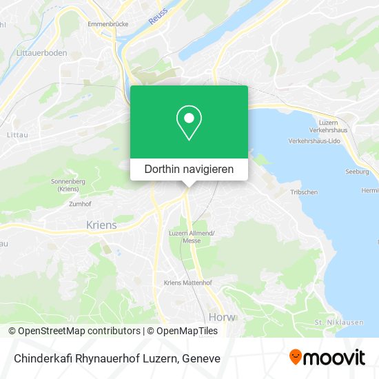 Chinderkafi Rhynauerhof Luzern Karte