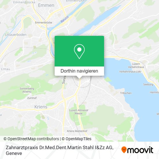 Zahnarztpraxis Dr.Med.Dent.Martin Stahl I&Zz AG Karte