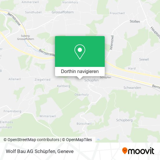 Wolf Bau AG Schüpfen Karte