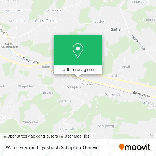 Wärmeverbund Lyssbach Schüpfen Karte