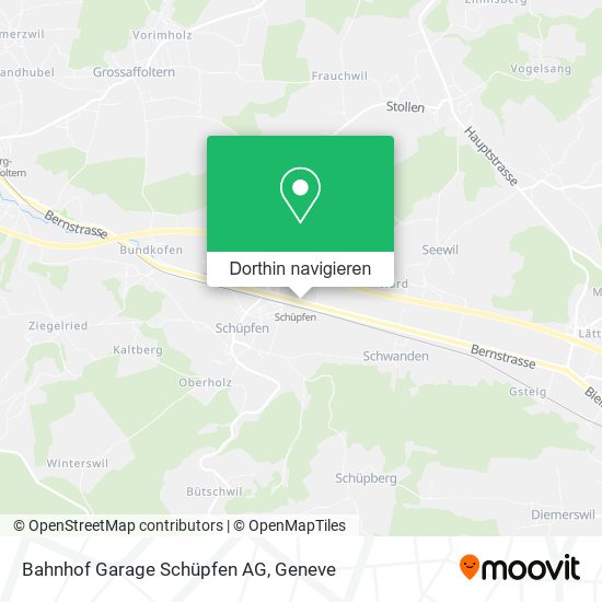 Bahnhof Garage Schüpfen AG Karte