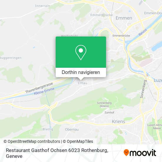 Restaurant Gasthof Ochsen 6023 Rothenburg Karte