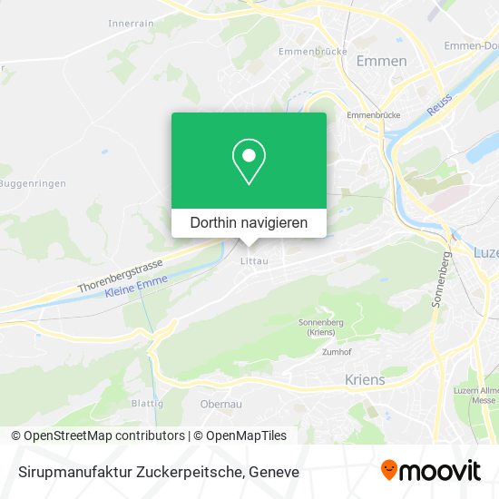 Sirupmanufaktur Zuckerpeitsche Karte