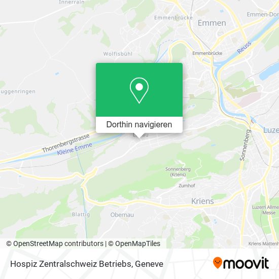 Hospiz Zentralschweiz Betriebs Karte