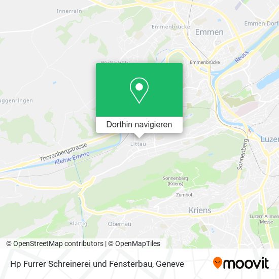 Hp Furrer Schreinerei und Fensterbau Karte