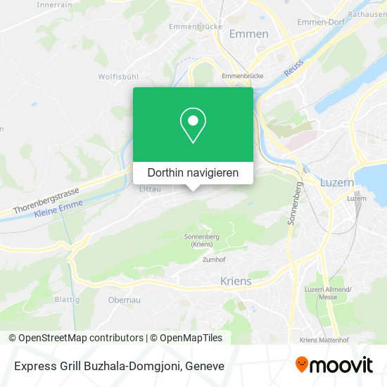 Express Grill Buzhala-Domgjoni Karte