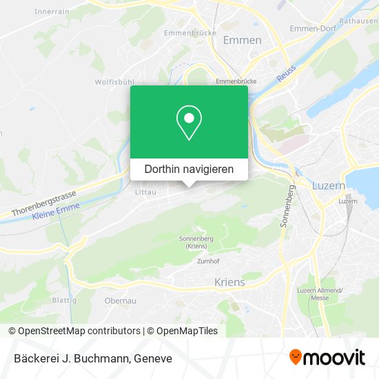 Bäckerei J. Buchmann Karte