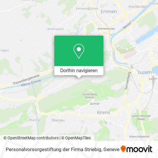 Personalvorsorgestiftung der Firma Striebig Karte