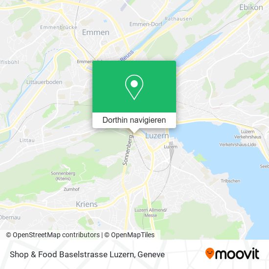Shop & Food Baselstrasse Luzern Karte