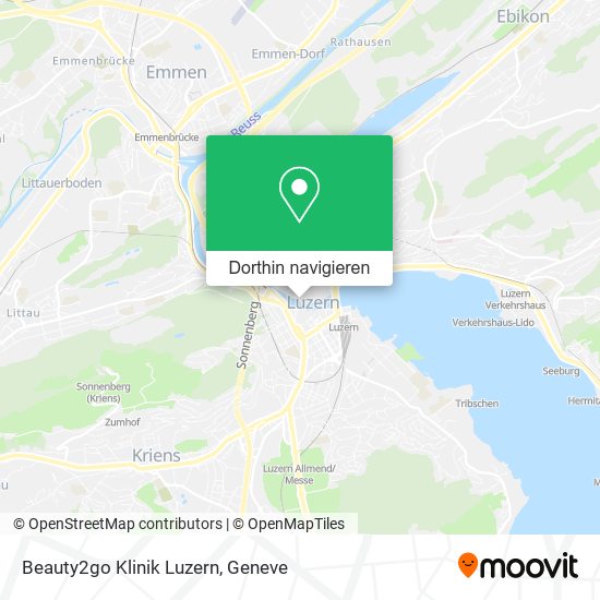 Beauty2go Klinik Luzern Karte
