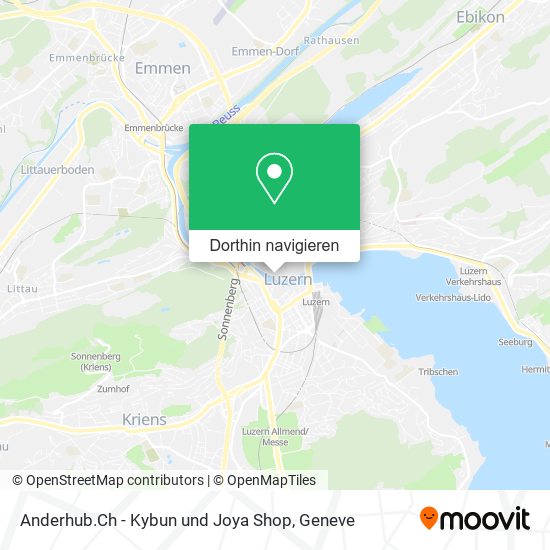 Anderhub.Ch - Kybun und Joya Shop Karte