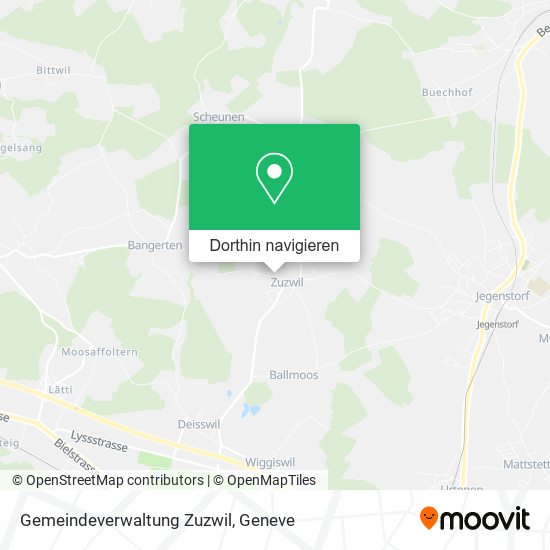 Gemeindeverwaltung Zuzwil Karte