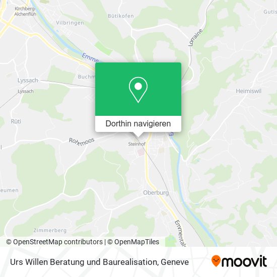 Urs Willen Beratung und Baurealisation Karte