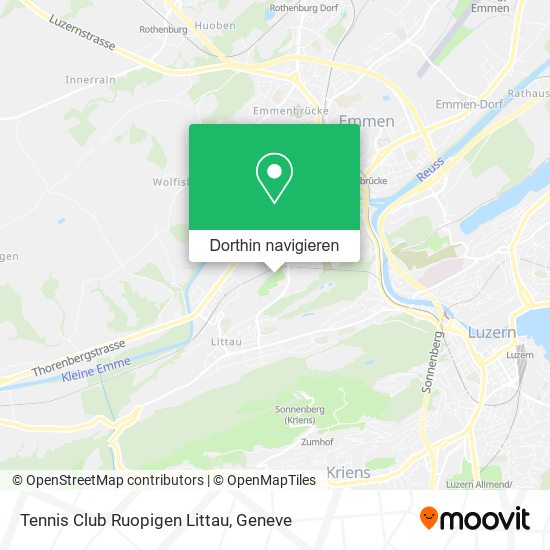 Tennis Club Ruopigen Littau Karte