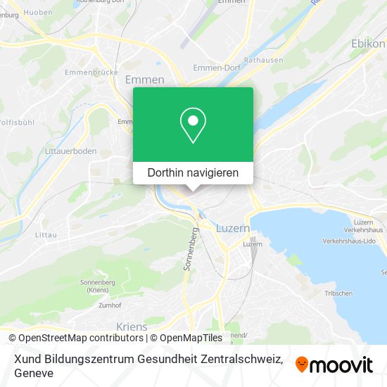 Xund Bildungszentrum Gesundheit Zentralschweiz Karte