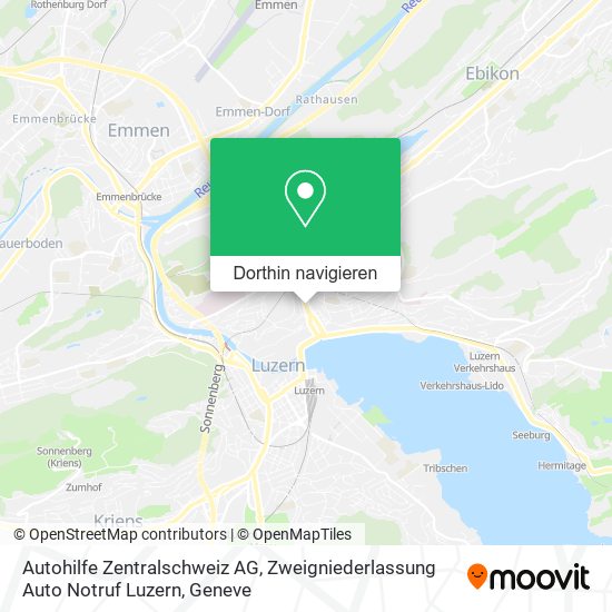 Autohilfe Zentralschweiz AG, Zweigniederlassung Auto Notruf Luzern Karte