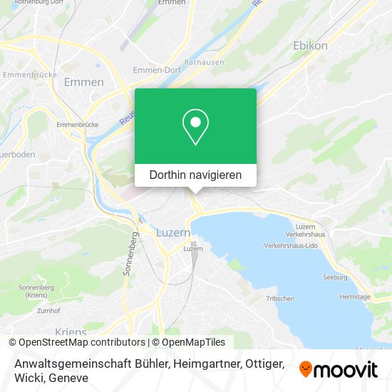 Anwaltsgemeinschaft Bühler, Heimgartner, Ottiger, Wicki Karte