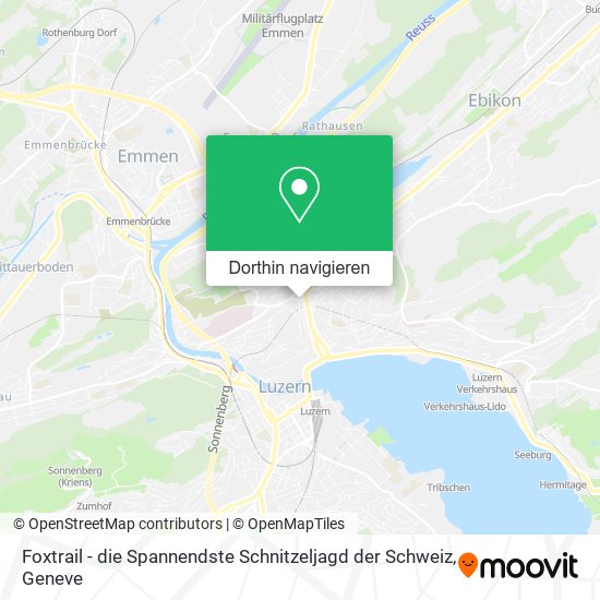 Foxtrail - die Spannendste Schnitzeljagd der Schweiz Karte