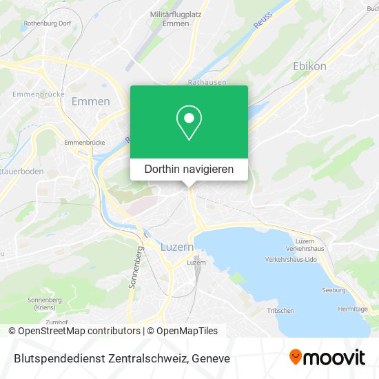 Blutspendedienst Zentralschweiz Karte